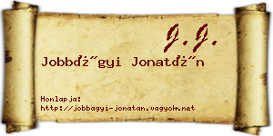 Jobbágyi Jonatán névjegykártya